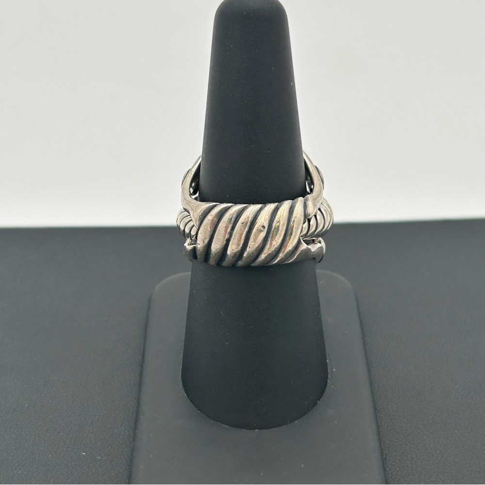 Vintage Sterling Silver Interlocking Ring Set - Picture 2 of 11